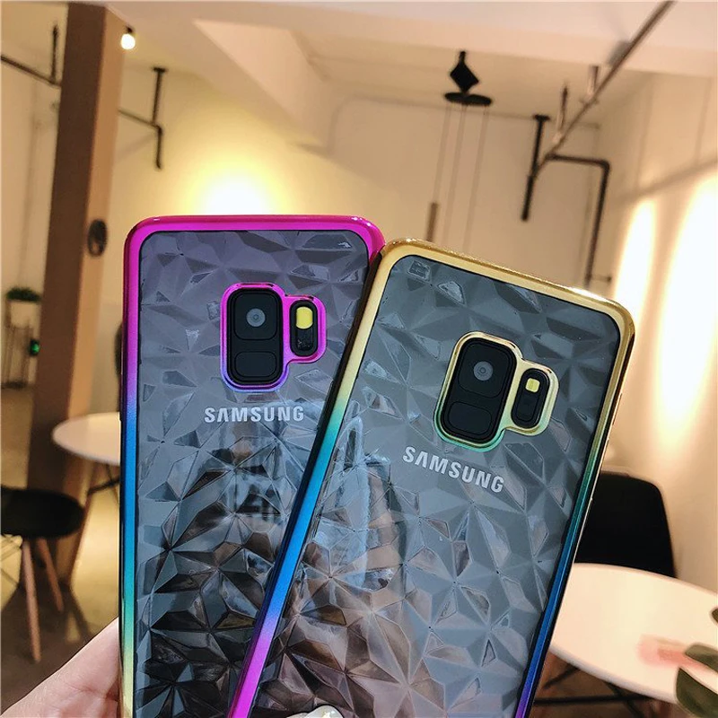 3D чехол для телефона из мягкого термопластика с кристаллами samsung galaxy Note 9 8 S9 S8 плюс