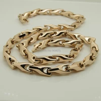 vary width length 14 40 8mm width rose gold plating classic design bike chain menwomen hi tech tungsten necklaces