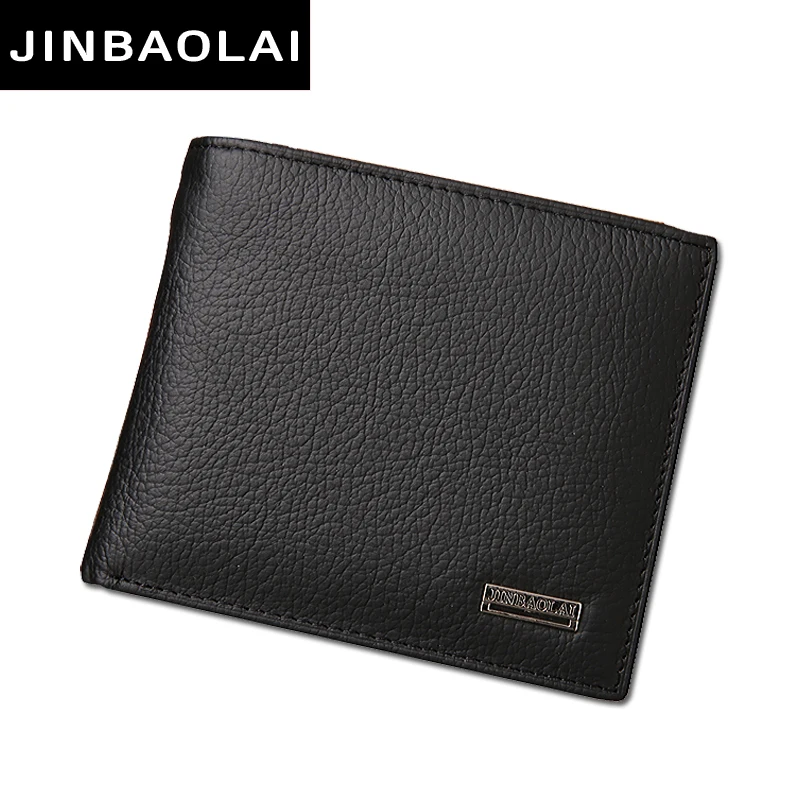 

Luxury 100% Genuine Leather Wallets Fashion Short Bifold Men Wallet Casual Soild Wallet Men With Coin Pocket Purse Male Wallets