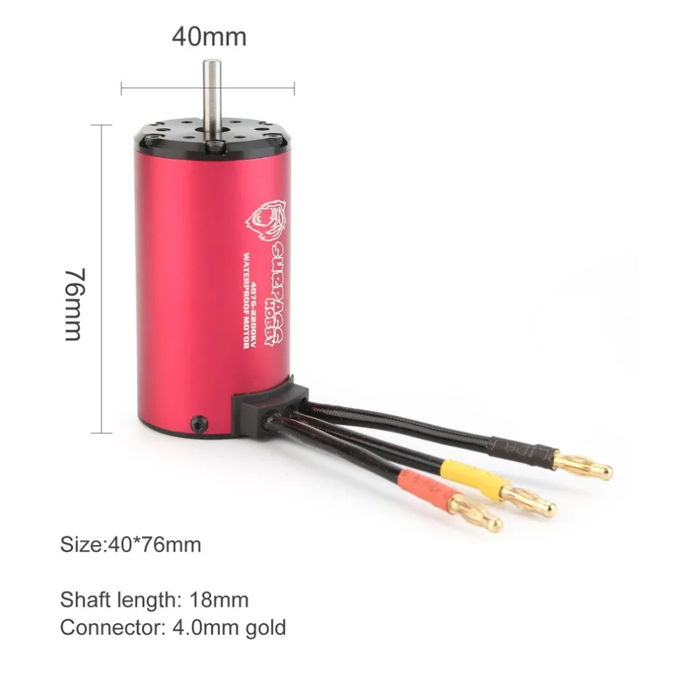 SURPASSHOBBY KK 4076 2200KV бесщеточный двигатель 2S 3S 4S для 1:8 RC Дрифт гоночный автомобиль водонепроницаемый Бессенсорный грузовик