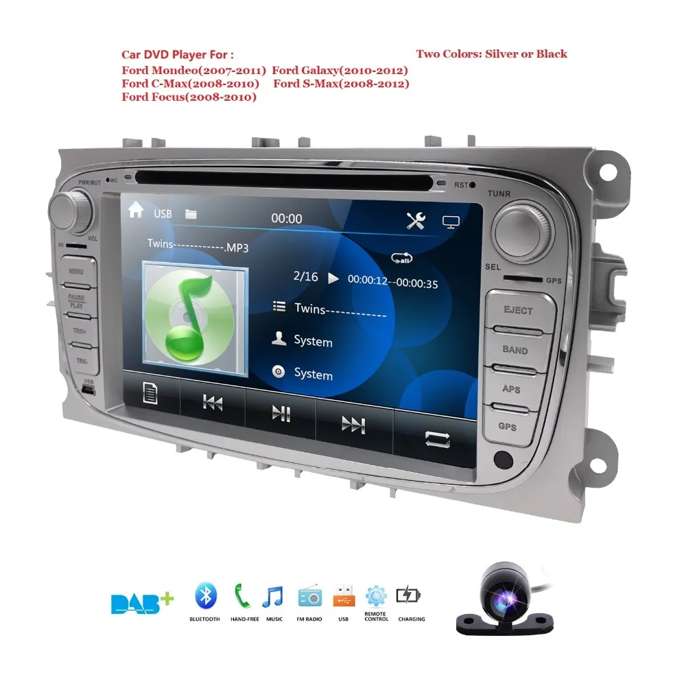 Автомобильный мультимедийный плеер gps 2 Din dvd-плеер для FORD/Focus/S-MAX/Mondeo/C-MAX/Galaxy Автомагнитола Bluetooth SWC RDS SD