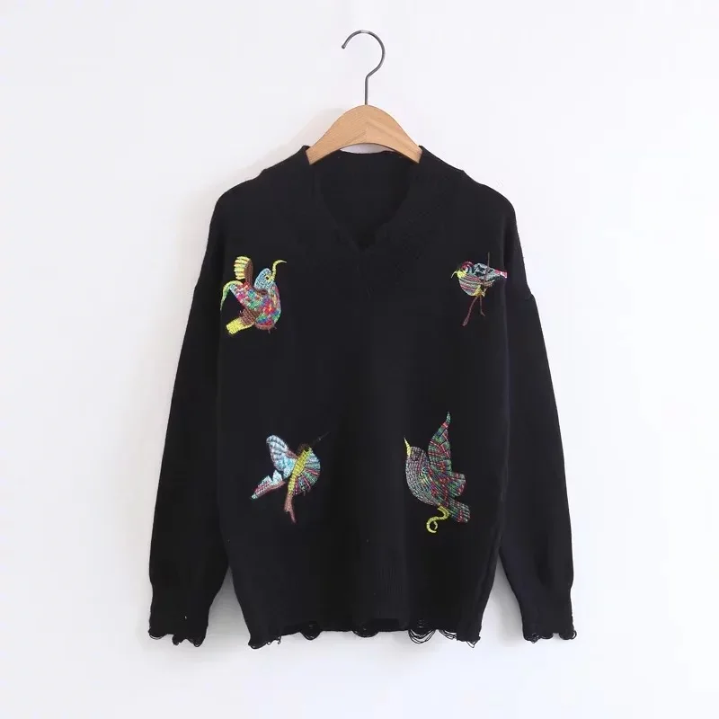 Осень 2017 г. новый европейский Стиль Женская мода v-образным вырезом с длинным