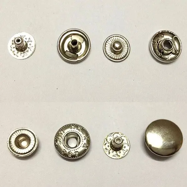 Silver Snap Fasteners Popper Press Stud Sewing Leather Button  in 8mm