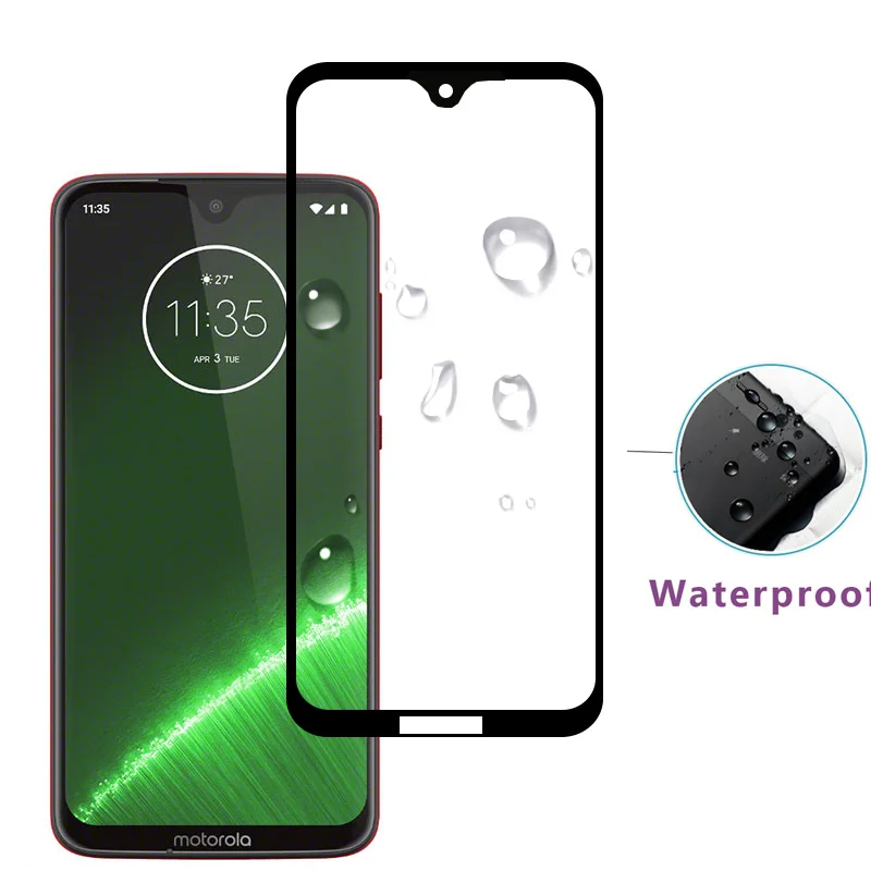 Полное покрытие Защитное стекло для Motorola Moto G7 Play Plus Power Verre защита экрана защитная