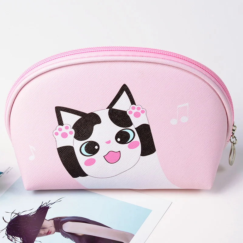 Женские Портативный с рисунком кота из мультфильма милой совой для хранения