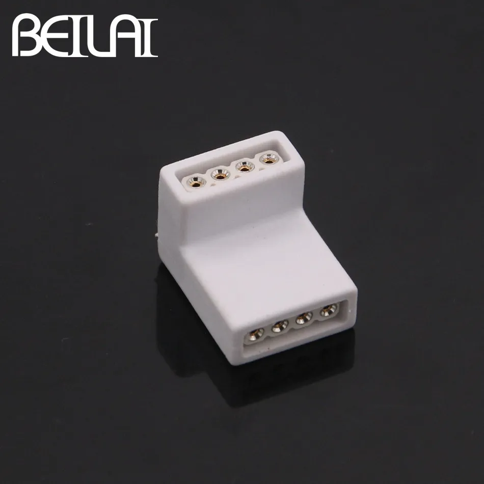 BEILAI 10 шт. l образный 4pin LED RGB Разъем для SMD 5050 Светодиодная лента Бесплатная сварка
