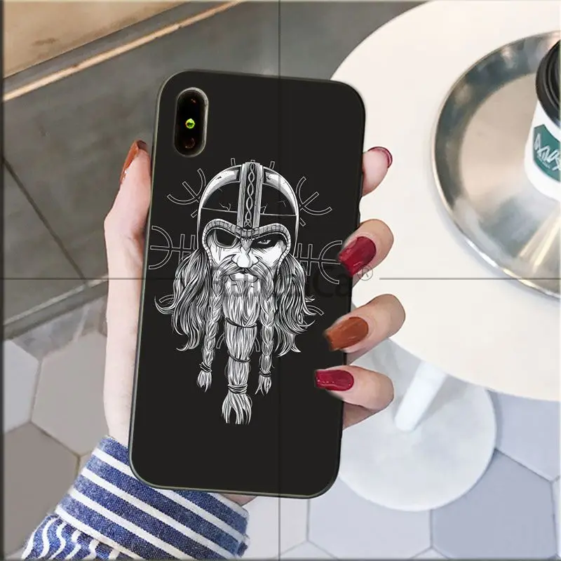 Ruicaica Viking Vegvisir Odin скандинавский ТПУ мягкий силиконовый черный чехол для телефона
