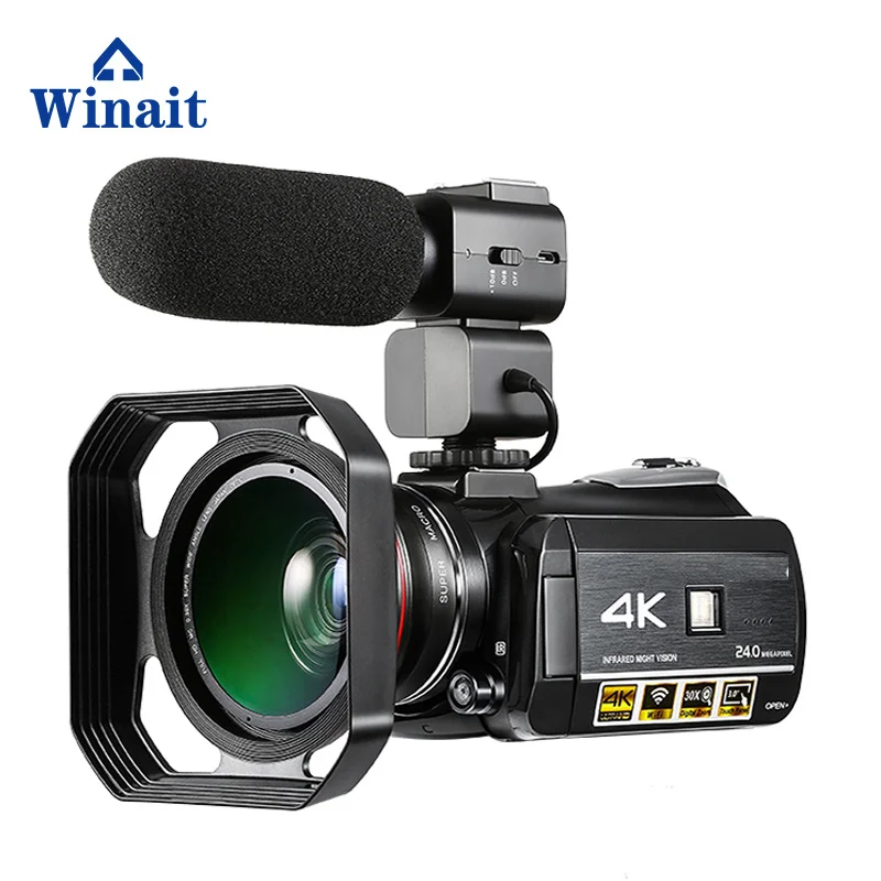 Winait горячая Распродажа супер 4k Цифровая видеокамера с сенсорным