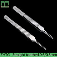 straight toothed 0 4mm0 6mm zht gfat tweezers cosmetic and plastic surgery instruments 10cm double eyelid tool