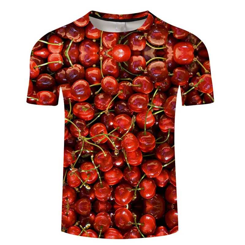 Футболка мужская с принтом фруктов модный брендовый топ 3D коротким рукавом
