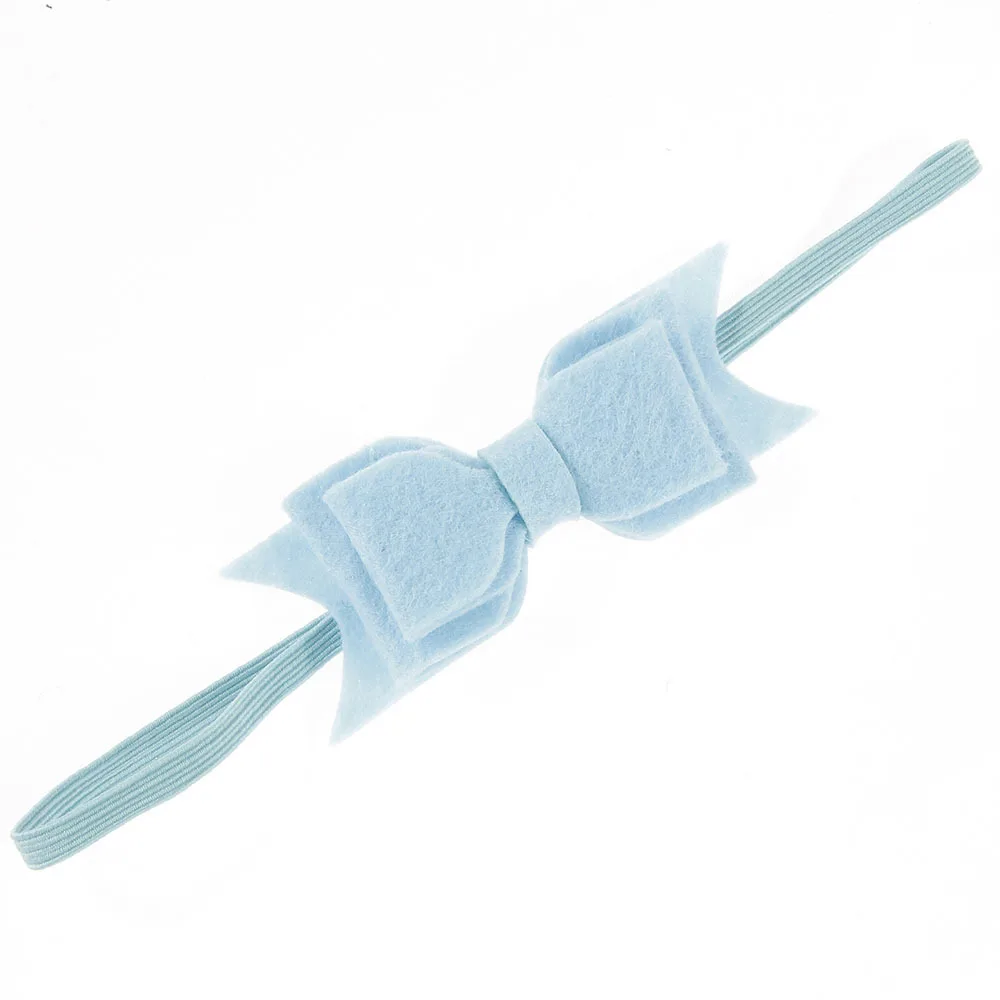 Детская повязка для волос Yundfly фетровая эластичная на голову с бантом ручной