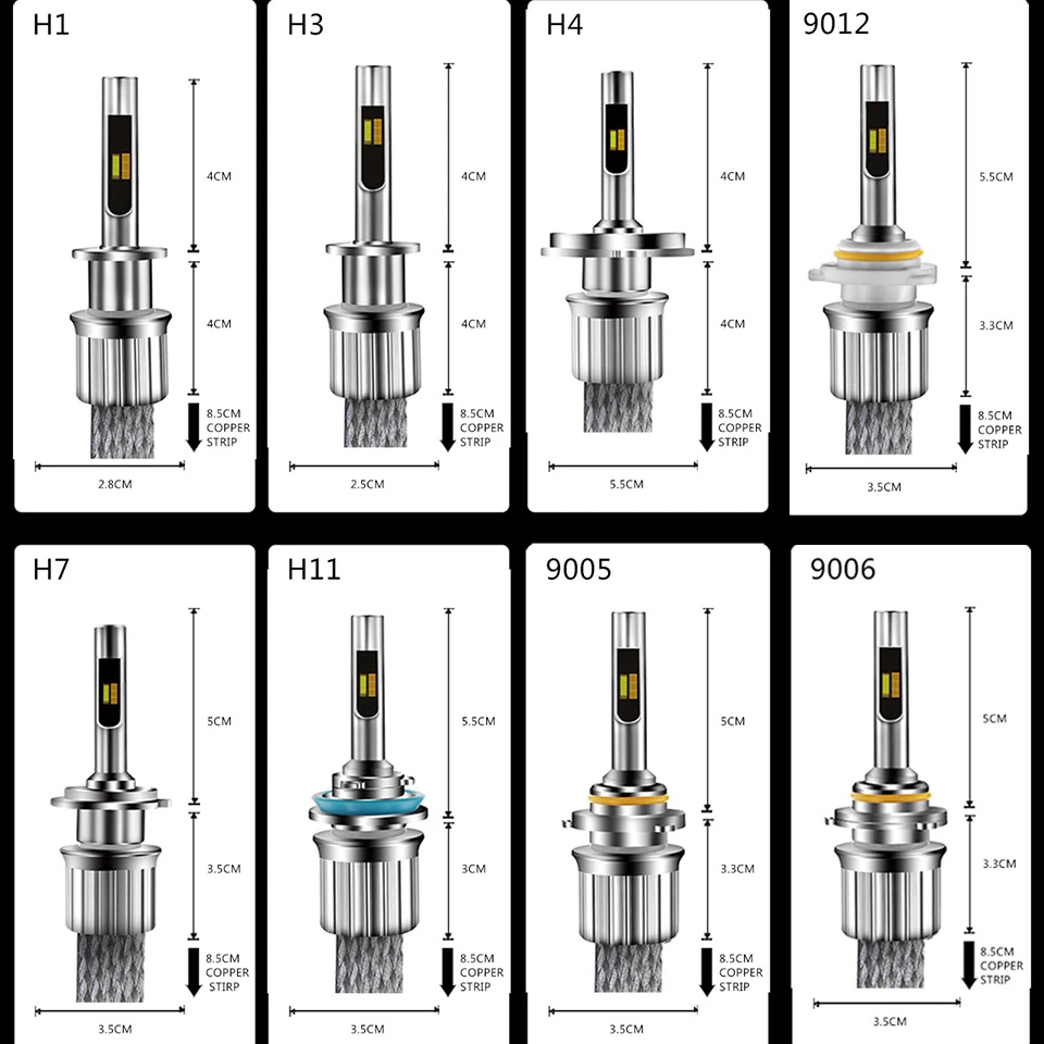 2 шт. светодиодные лампы H1/H3/H4/H7/H8/H9/H11/3000/6000/9005/HB3/HB4|led headlight bulb|headlight bulbhb4 yellow |