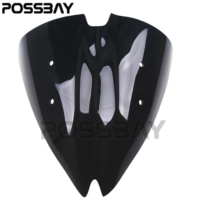 Posbay мотоциклетные лобовое стекло с двойным пузырьком скутер ветровые дефлекторы
