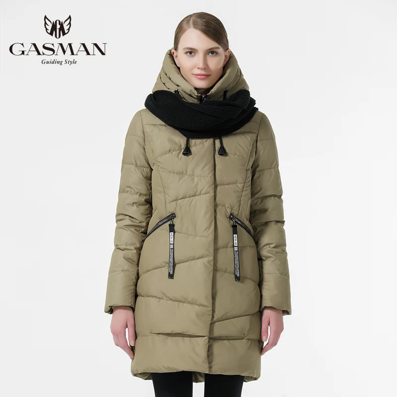 GASMAN 2019 Модные Женские Зимние Теплые Пальто С Капюшоном Куртка Зимняя Женская
