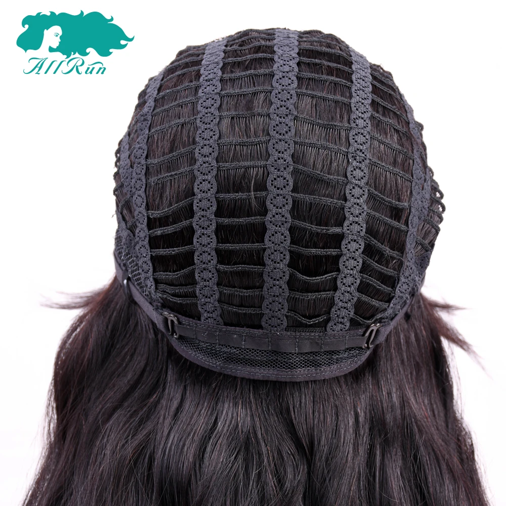 Allrun Hair Malaysian Natural Wave Wigs Mechanism Made Human For Women Side Part Non Remy 22inch | Шиньоны и парики