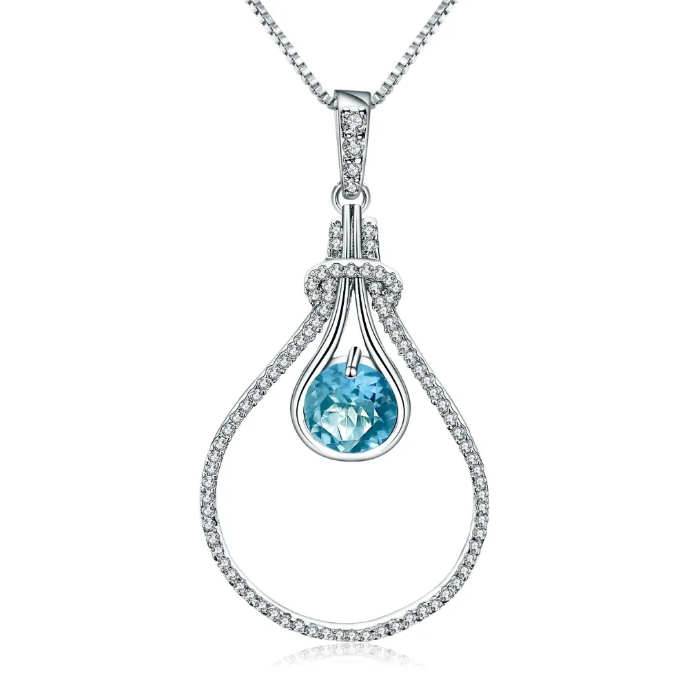 Драгоценный камень балет серебро 925 пробы 2.58Ct натуральный Небесно Голубой топаз