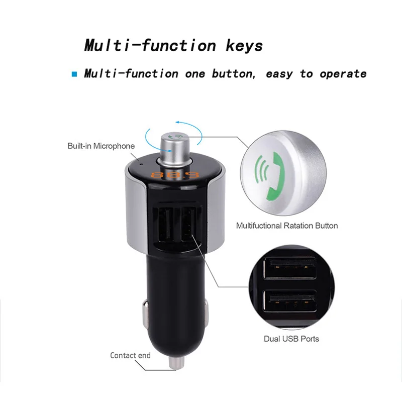 Авто 2 USB 3.4A прикуриватель быстрое зарядное устройство дисплей напряжения