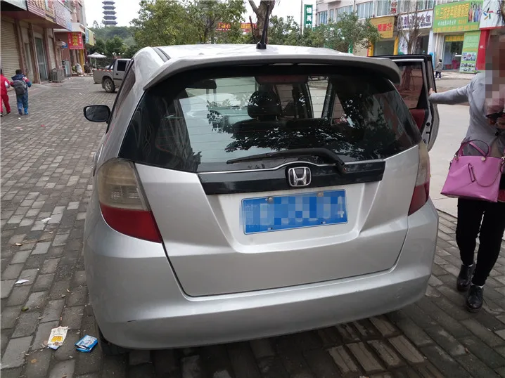 Для Honda Jazz Fit спойлер высокое качество абс материал заднее крыло праймер цвет задний спойлер для Honda Fit спойлер 2008-2013