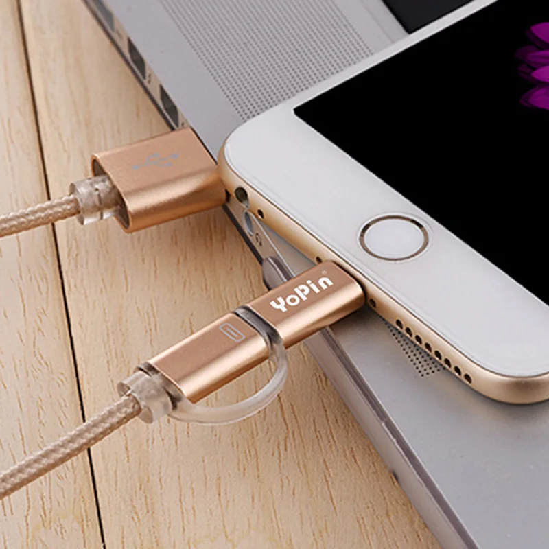2 в 1 кабель type C Micro USB для samsung Примечание 8 Xiaomi синхронизации данных Тип-C Зарядное