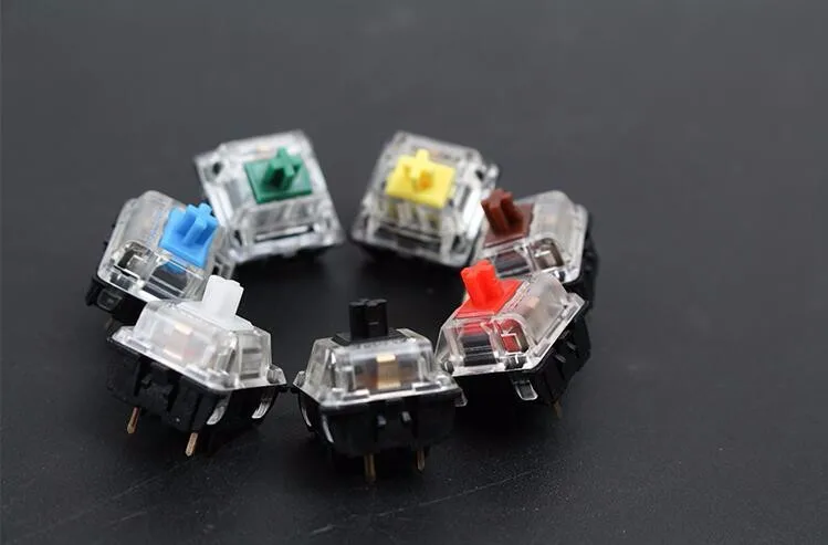 Переключатель Gateron mx коричневый синий прозрачный желтый зеленый для