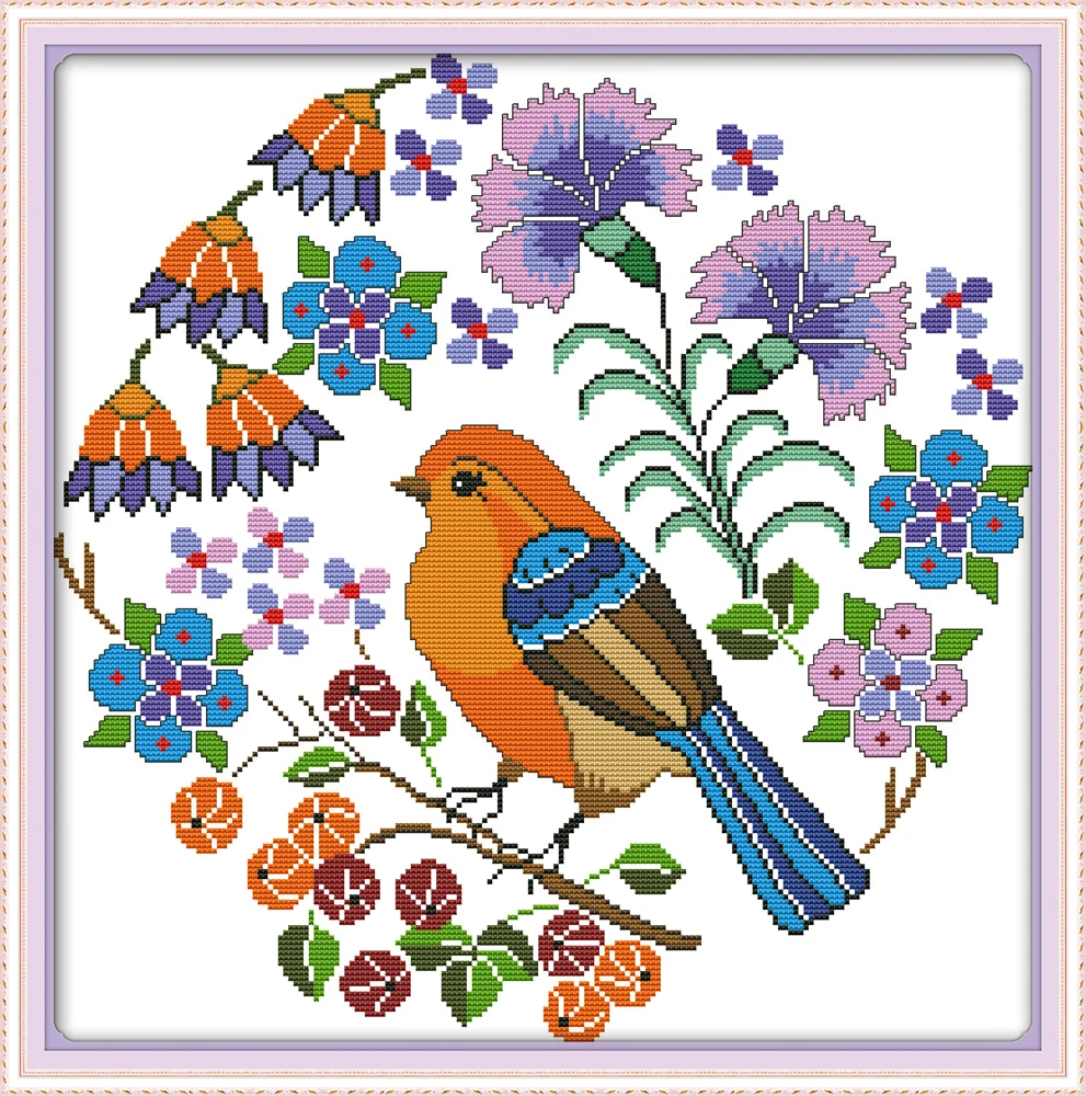 Набор для вышивки крестиком сделай сам на холсте DMC 11CT 14CT Magpie on a Willow ответки