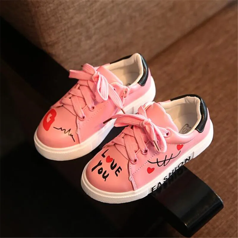 Весенне-Осенняя детская обувь 2020 Кроссовки для отдыха с рисунком граффити