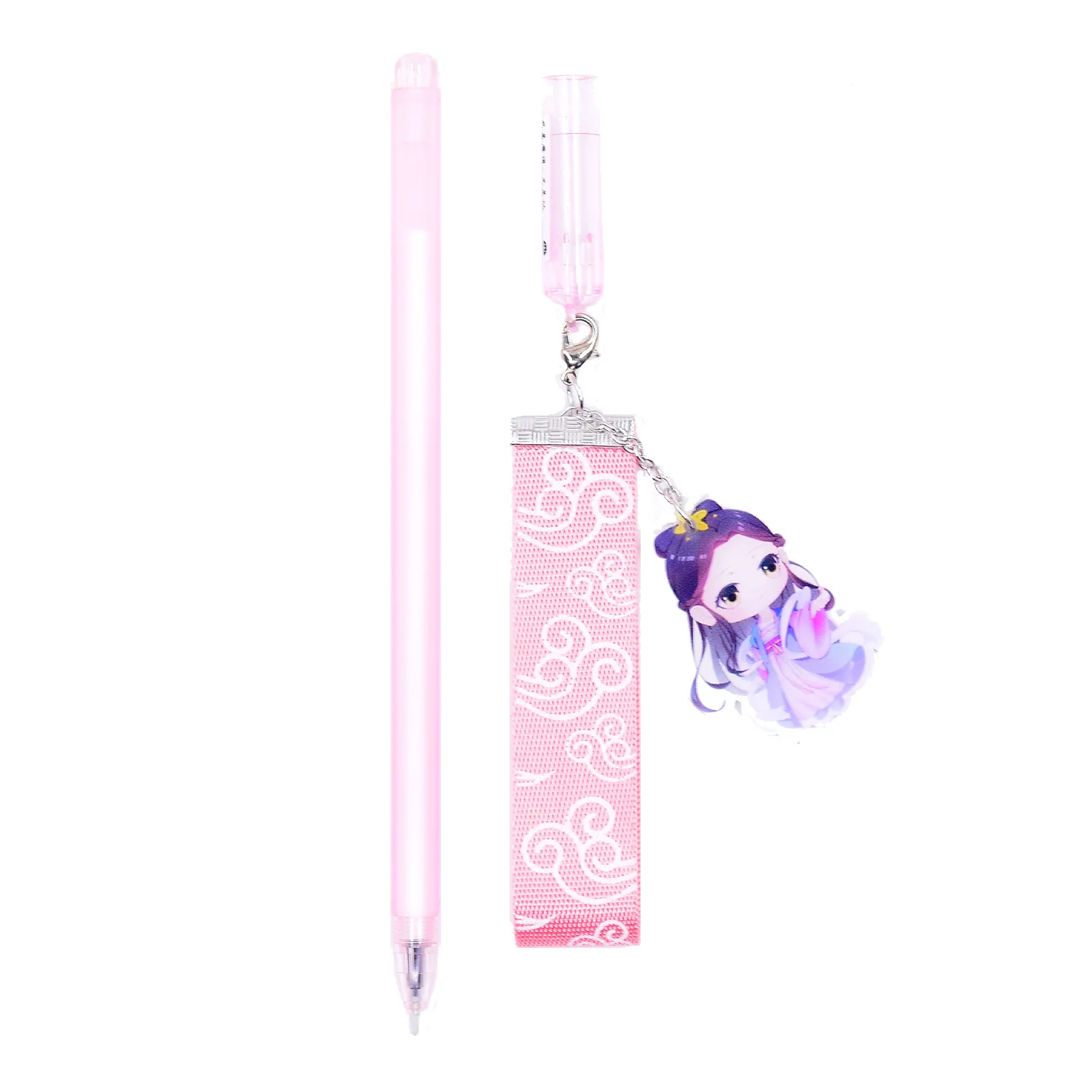 

1pcs Creative Stationery Student Pen Pendant Streamers Gel Pen 0.5mm Full Needle Black Ink Pen School Supplies Office Supplie