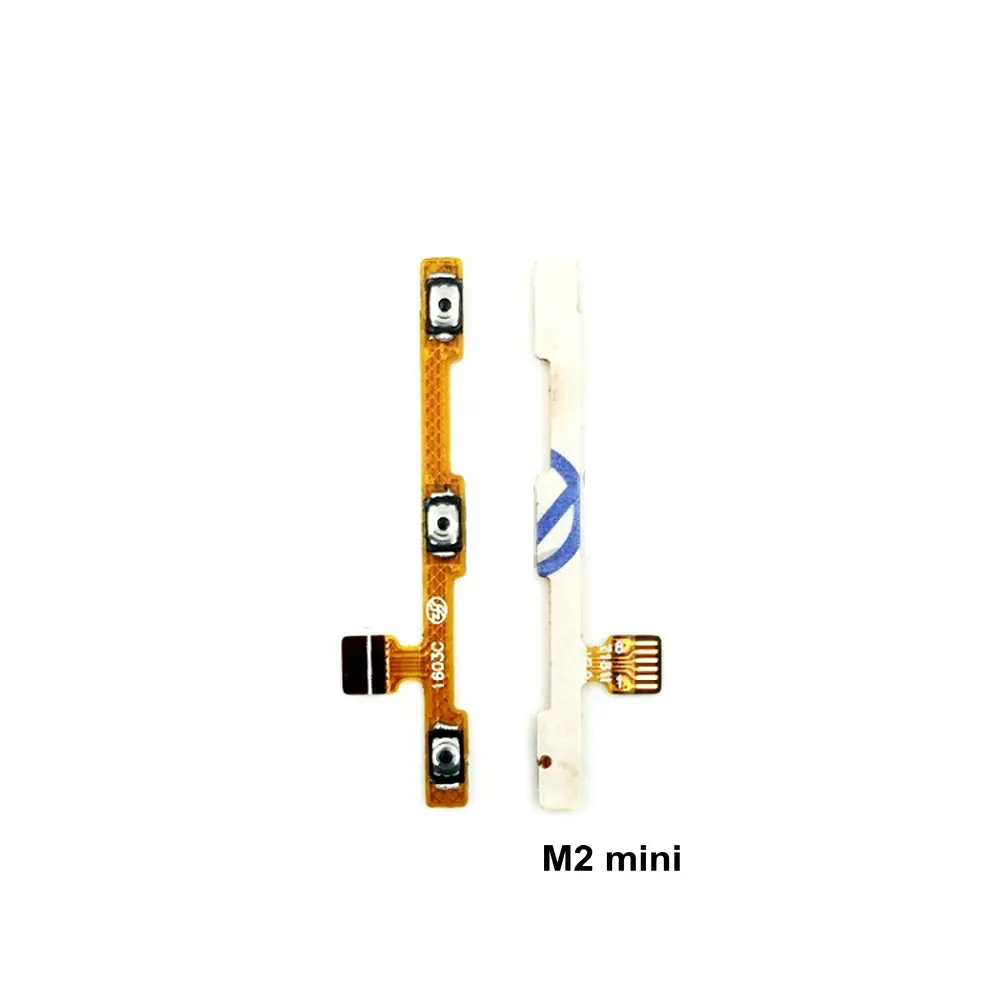Шлейф питания для Meizu M1 M2 M3 M3s M5 M5s M6 Note, металлический мини-переключатель, кнопка включения и выключения громкости, гибкий кабель питания - Цвет: For M2 Mini