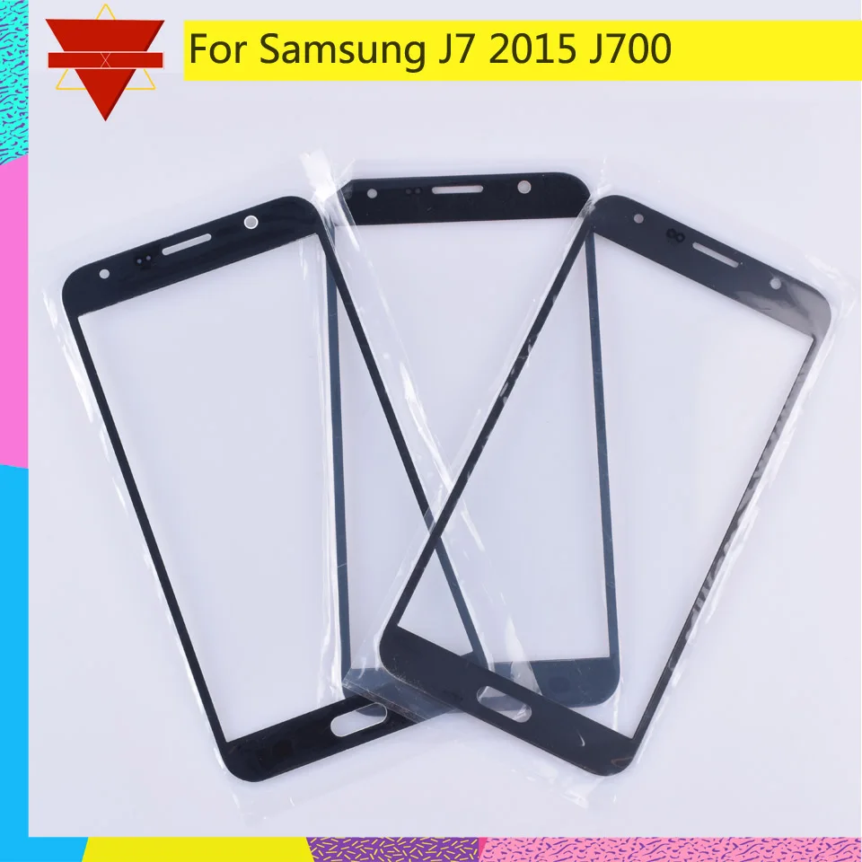 10 шт./лот для samsung Galaxy J7 2015 J700 SM J700F J700H J700M J700H/DS сенсорный экран передняя стеклянная