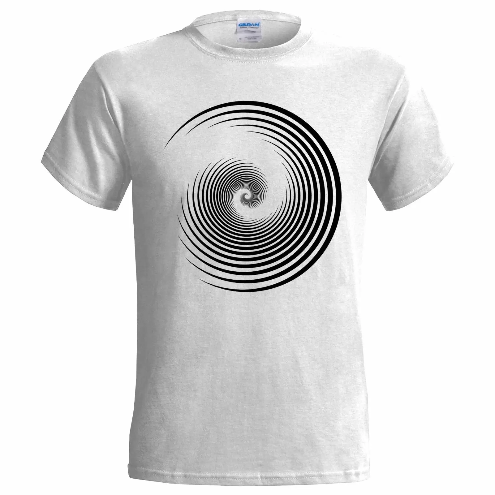Иллюзия (2) Дизайнерская мужская футболка художественная спираль городская