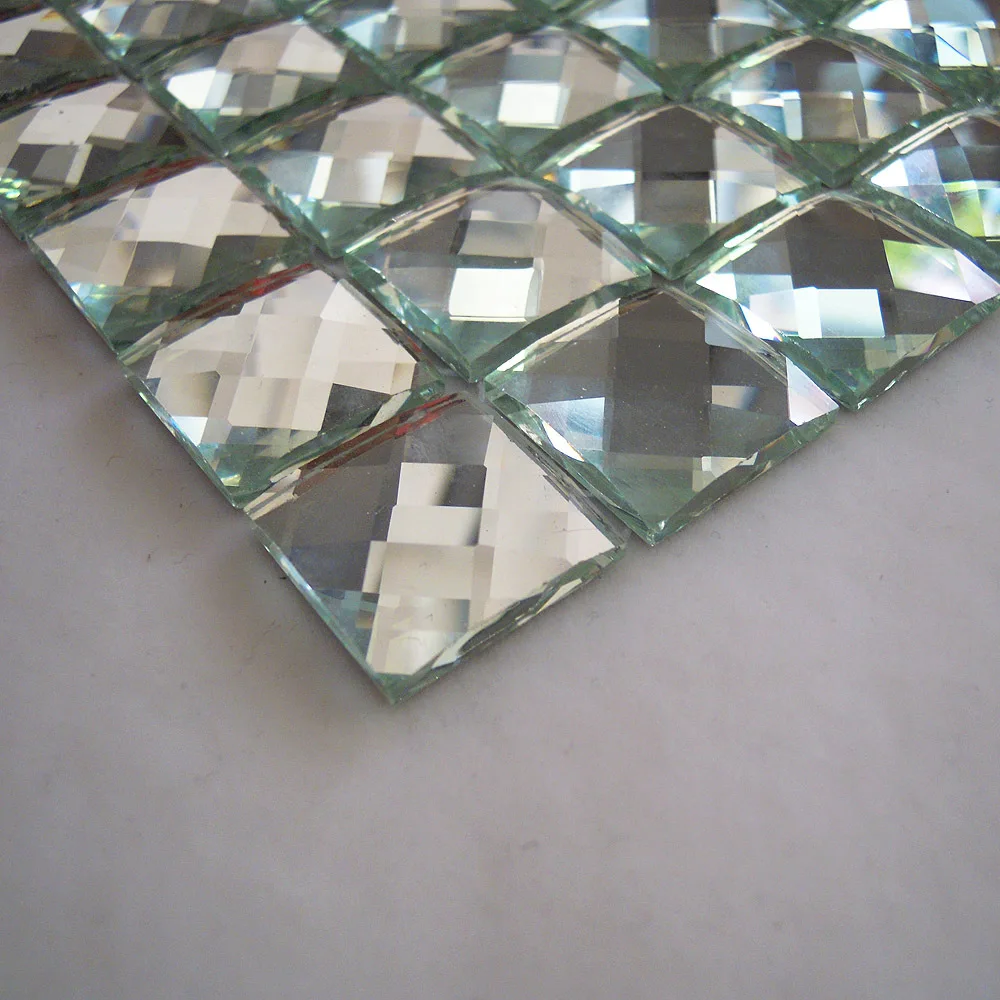 

Глянцевая зеркальная мозаичная плитка серебряного цвета с 13 облицовками, роскошная модная зеркальная плитка для кухни, серебряный цвет