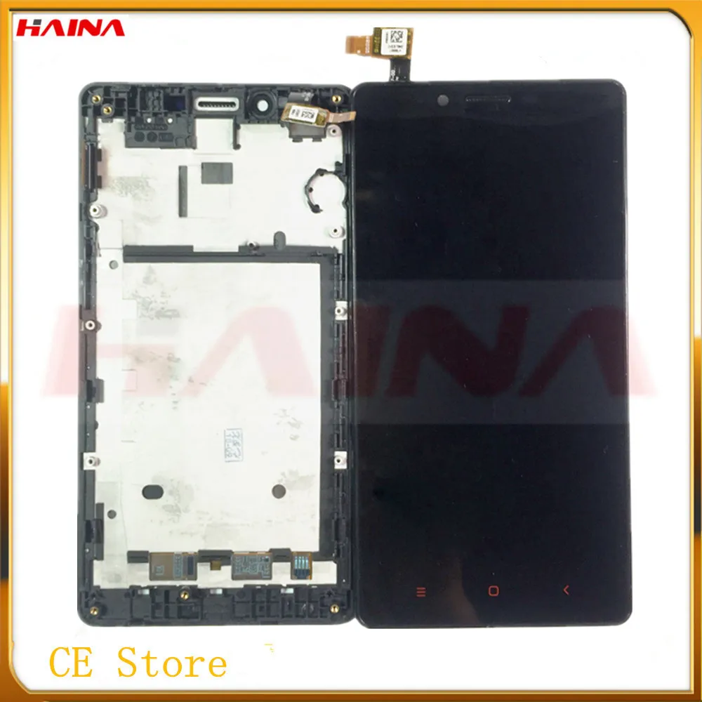 

frame+ touch For Xiaomi Redmi Note 4G hongmi Note 4G single LCD screen display+touch panel digiziter with frame