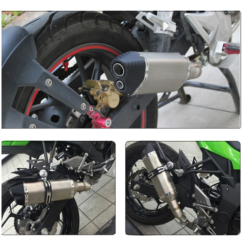 

ZSDTRP 35-51mm Modified Motorcycle AK Exhaust Muffler Pipe Motocross Scooter Pit Bike Dirt For Yamaha YZF R6 ER6N CB400