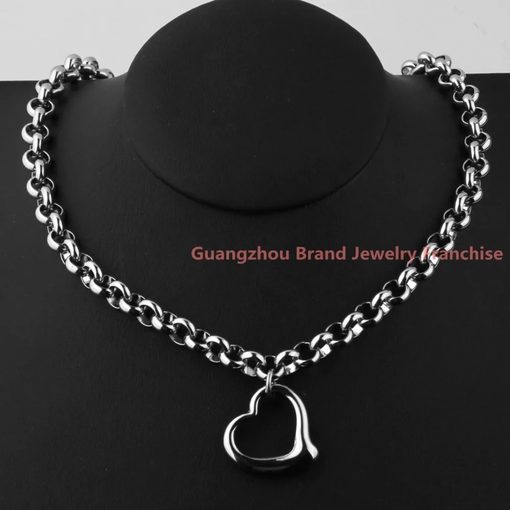 Новые Модные женские ювелирные наборы серебро из нержавеющей стали 8 мм Rolo полое