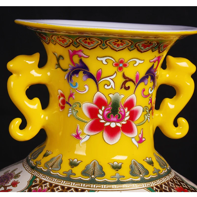 Старинная эмалированная керамическая Цветочная ваза Jingdezhen декоративные вазы