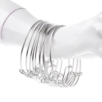 10pcs womens silvery adjustable wire wrapped expandable bangle wrist bracelet y51