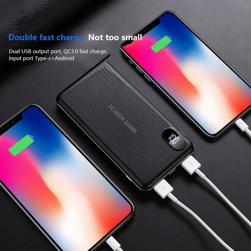 10000MAh мини-панель солнечных батарей ультра-тонкий мобильный телефон быстрое