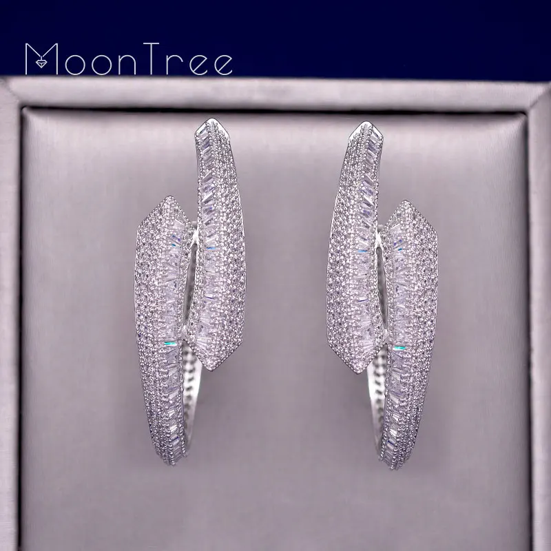 Женские серьги-капельки MoonTree роскошные брендовые серьги из меди и кубического
