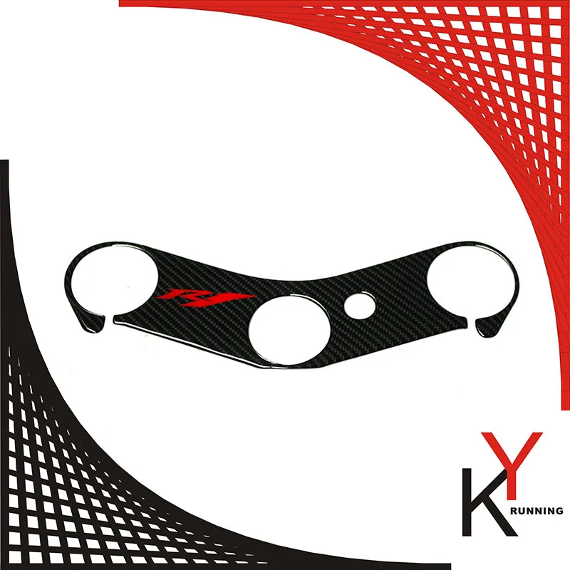 Carbon Fiber Pattern Top Triple Clamp Yoke Motorcycle R1 Sticker case for YAMAHA YZF1000 2004 2005 2006 | Автомобили и мотоциклы