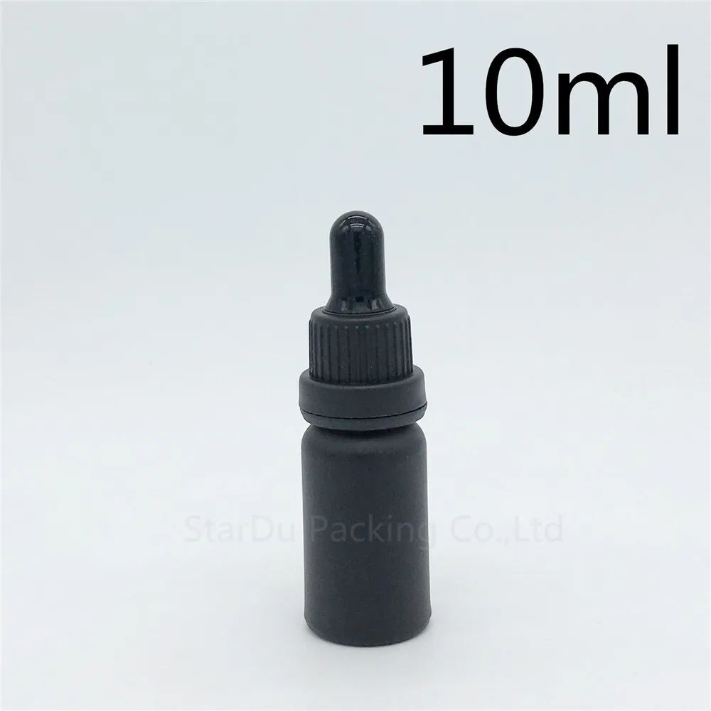 

12 шт., 10 мл, Черное Матовое стекло эфирное масло косметика парфюмерия диспенсер с черным трамбовки флакон-капельница 10cc стеклянный флакон дл...