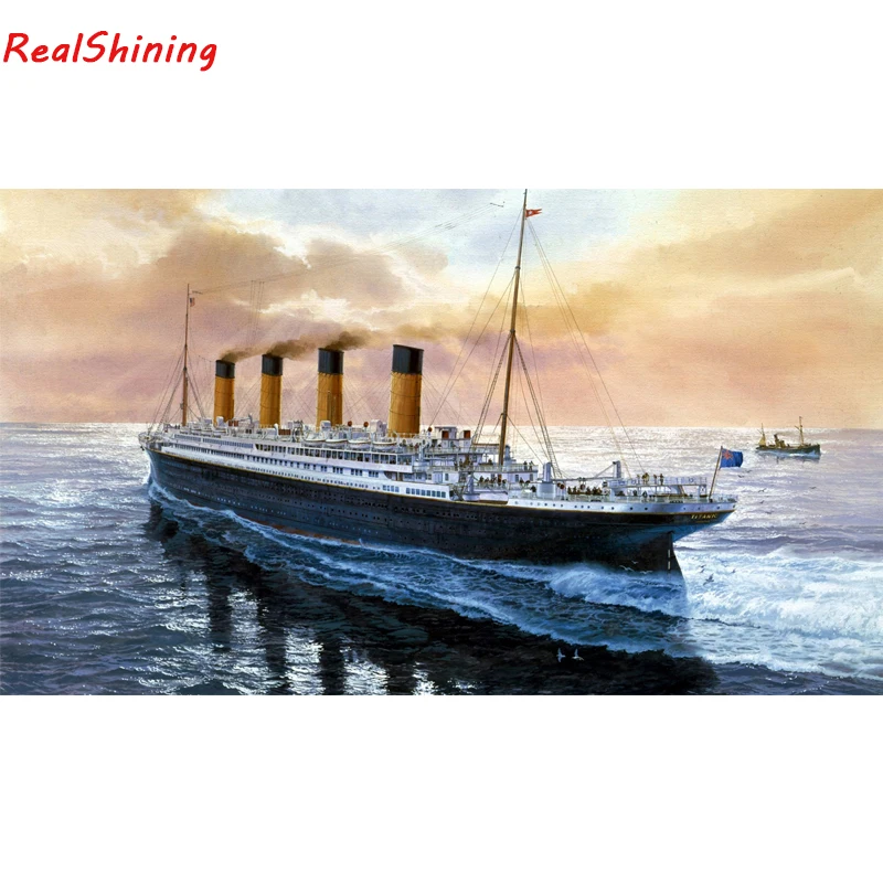 

5D Diy Diamond Painting Cross Stitch full Square Diamond Embroidery Titanic picture for room Decor H1230