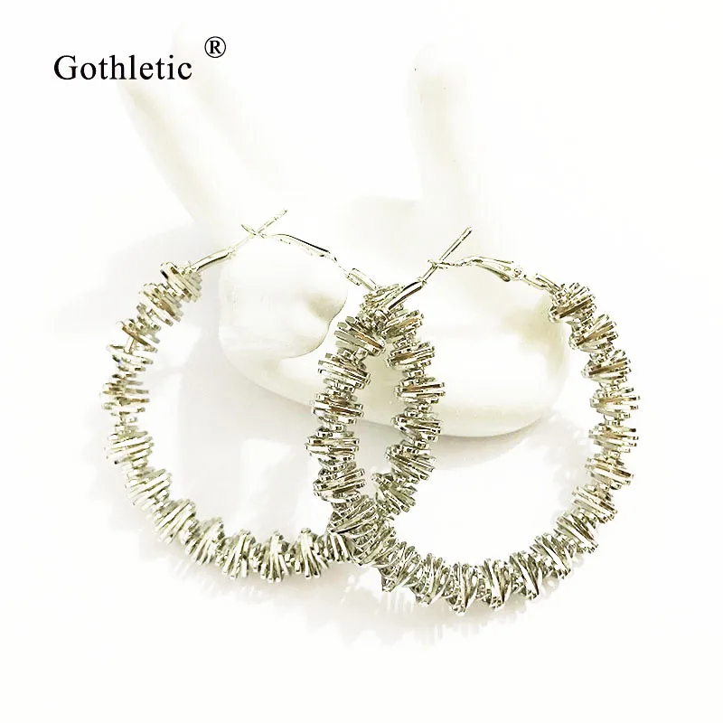 Женские металлические серьги кольца 50/70 мм|fashion hoop earrings|hoop earringshoop earrings gold |