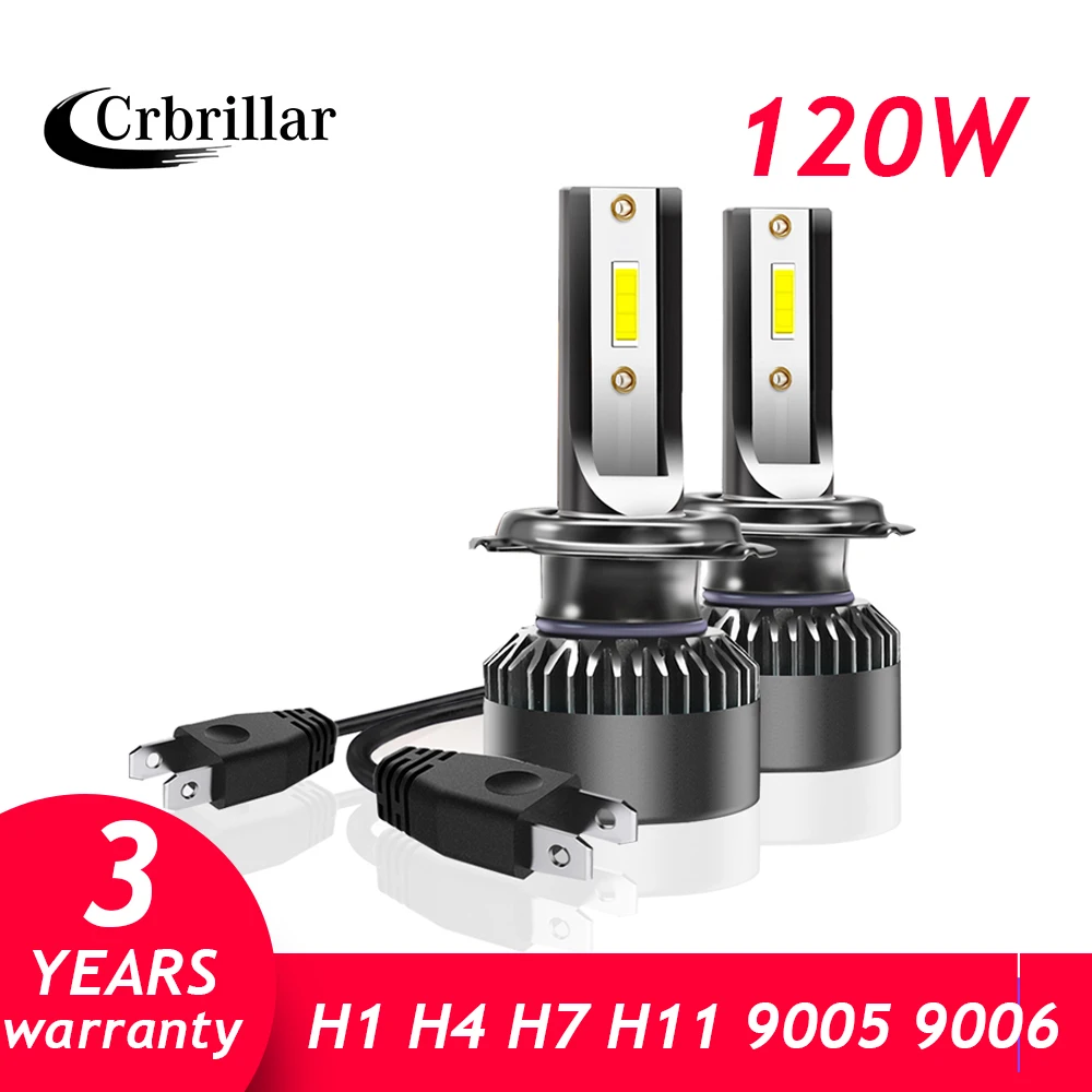 H1 H4 H7 H11 светодиодный головной светильник лампы 9005 9006 автомобилей 120W 6500k с CSP Чипсы