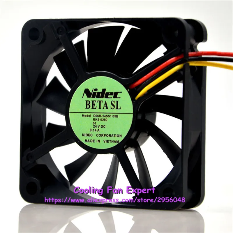 D06R 24SS1 05B Ультра тихий вентилятор охлаждения инвертора DC 24V 0.14A 6015 6 см 60*60*15 мм 3