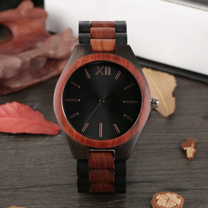 

100% Handmade Bamboo Wooden Watches Men Quartz Sports Full Wood Bracelet Analog Man Wristwatch Gift Top Clock Relogio Masculino