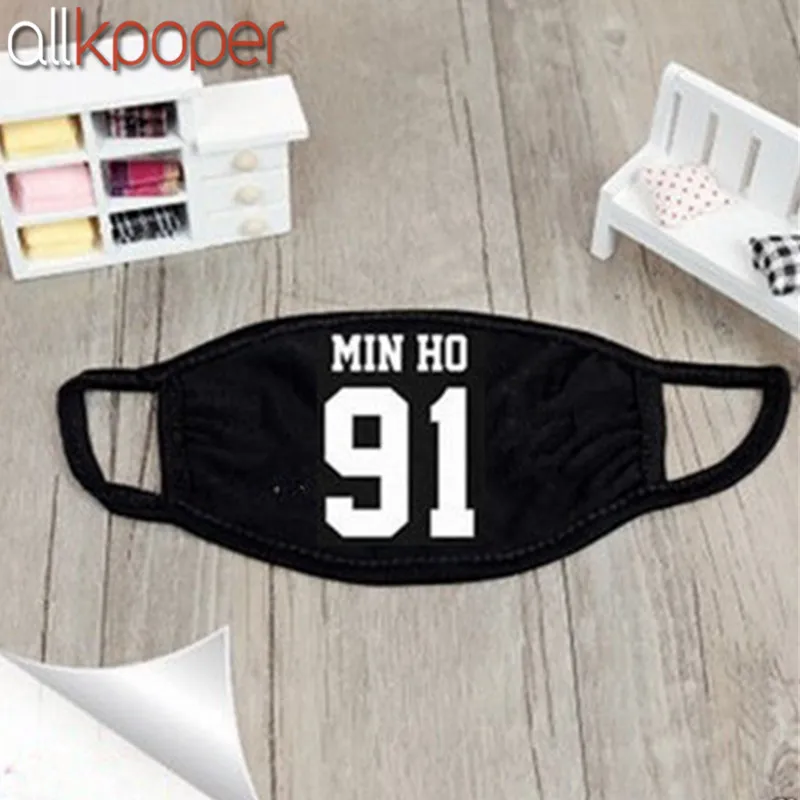 ALLKPOPER SHINee маска для рта Муфельная K-POP JongHyun KEY Minho Onew Taemin KPOP маска для лица - Цвет: MINHO