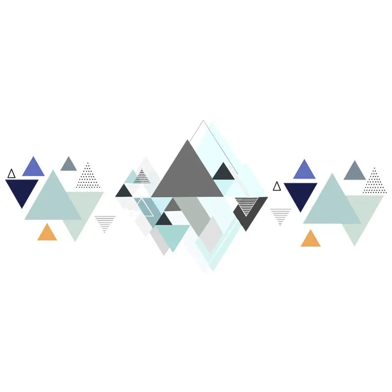 Triangles Ins, скандинавские геометрические треугольники, Наклейки на стены, виниловые художественные наклейки на стену для гостиной, спальни, украшение на стену, Декор для дома - Цвет: Triangles