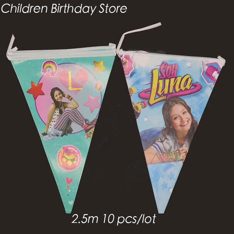 

10pcs/lot Soy Luna party banners kids birthday party decorations Soy Luna party flags baby shower Soy Luna party supplies