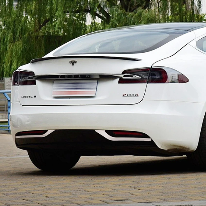 Modification Rear fog light frame decoration bright strip sequins for Tesla model S Car accessories | Автомобили и мотоциклы