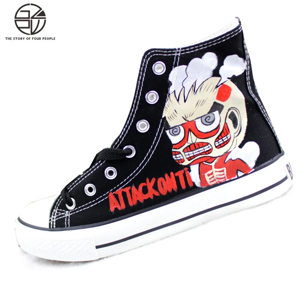 Gzpw The advance of the Giants high painted canvas shoes Cosplay cartoon boy students35-43 | Тематическая одежда и